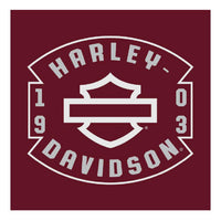 Harley-Davidson® Men's Captain Short Sleeve Chest Pocket Cotton T-Shirt, Maroon