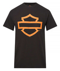 Harley-Davidson® Men's Open Bar & Shield On Black Short Sleeve Crew-Neck T-Shirt