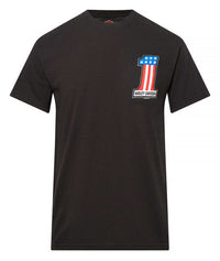 Harley-Davidson® Men's RWB #1 Logo Short Sleeve Crew-Neck T-Shirt, Black