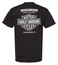 Harley-Davidson® Men's RWB #1 Logo Short Sleeve Crew-Neck T-Shirt, Black