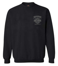 Harley-Davidson® Men's Fastened Bar & Shield Fleece Pullover Sweatshirt, Black