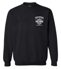 Harley-Davidson® Men's Shady Biker Skull Fleece Pullover Sweatshirt, Black
