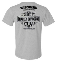 Harley-Davidson® Men's Hand Made Willie G Skull Short Sleeve Tee - Athletic Gray