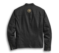 Men's Flaming Skull Patch Denim Shirt Jacket