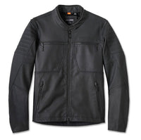 Willie G Skull Graphic Leather Riding Jacket
