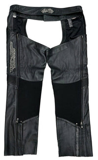 Vintage Men's Harley-Davidson Deluxe Black Leather Chaps