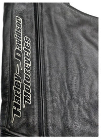 Vintage Men's Harley-Davidson Deluxe Black Leather Chaps