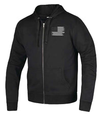 UNIK Men's Reflective Patriot American Flag Motorcycle Hoodie, Black