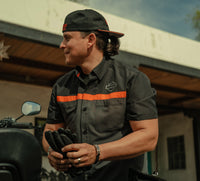 Men's H-D TECH Vented Shirt - Colorblock - Asphalt & Harley Black