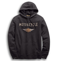 Men's Felt Patch Pullover Hoodie