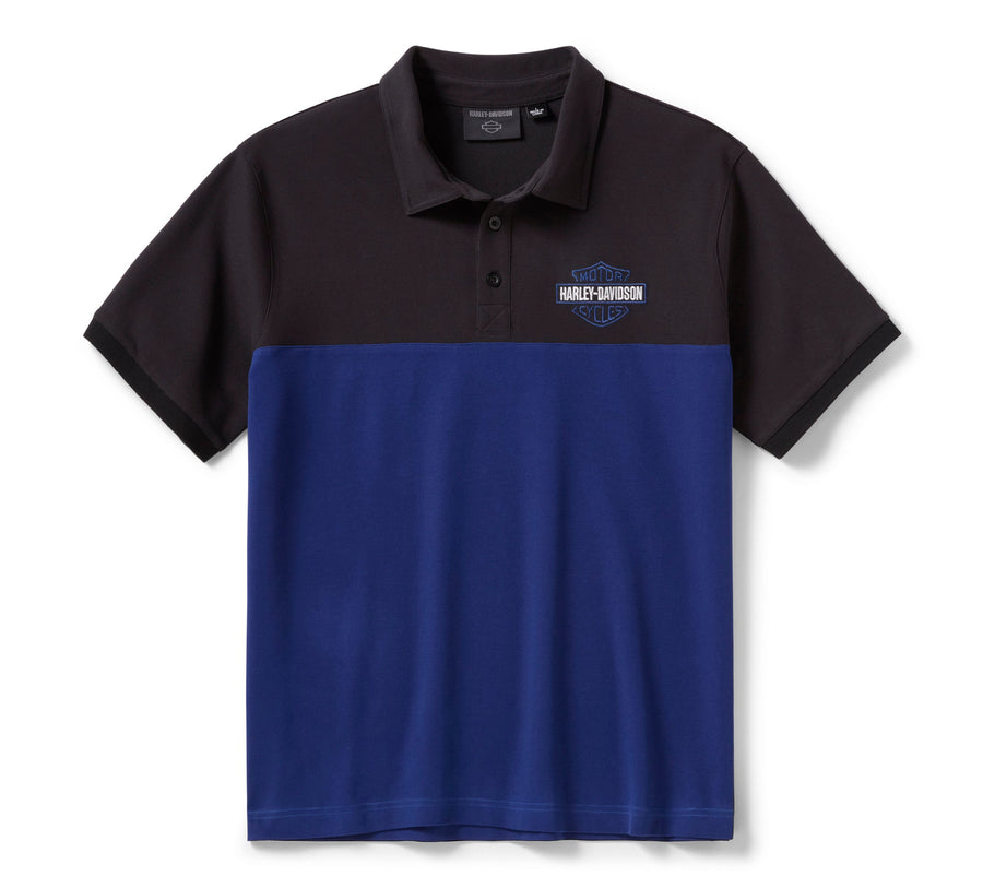 Men's H-D Essential Bar & Shield Color Blocked Polo