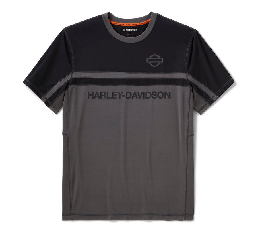 Men's H-D TECH Color Block Vented Tee - Colorblocked - Asphalt