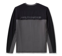 Men's H-D TECH Color Block Vented Long Sleeve Crew - Colorblocked - Asphalt