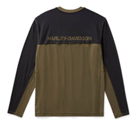 Men's H-D TECH Color Block Vented Long Sleeve Crew - Colorblocked - Grape Leaf