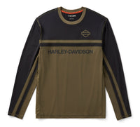 Men's H-D TECH Color Block Vented Long Sleeve Crew - Colorblocked - Grape Leaf