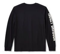 Men's Stars & Stripes Long Sleeve Shirt - Harley Black