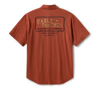 Men's Vintage Jersey Button-Up - Amber Whiskey