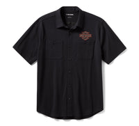 Men's Vintage Jersey Button-Up - Harley Black