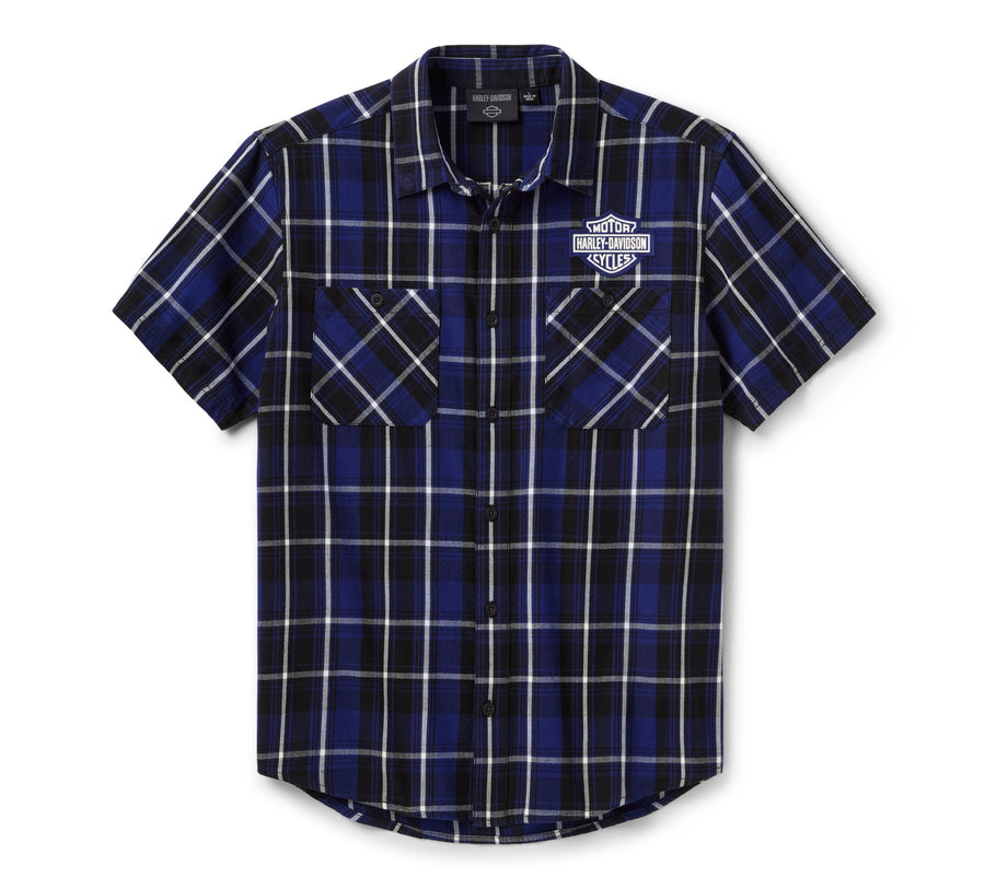 Men's H-D Essential Short Sleeve Plaid Shirt