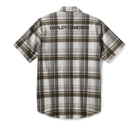 Men's H-D TECH COOLMAX Plaid Shirt - Plaid - Cloud Dancer & Grape Leaf