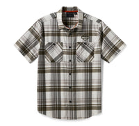 Men's H-D TECH COOLMAX Plaid Shirt - Plaid - Cloud Dancer & Grape Leaf