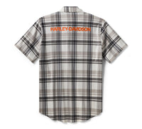 Men's H-D TECH COOLMAX Plaid Shirt - Plaid - Ghost Gray & Asphalt