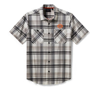 Men's H-D TECH COOLMAX Plaid Shirt - Plaid - Ghost Gray & Asphalt