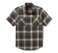 Men's H-D TECH COOLMAX Plaid Shirt - Plaid - Grape Leaf & Asphalt