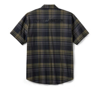Men's H-D TECH COOLMAX Plaid Shirt - Plaid - Grape Leaf & Harley Black