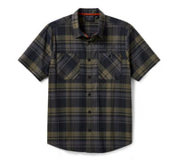 Men's H-D TECH COOLMAX Plaid Shirt - Plaid - Grape Leaf & Harley Black