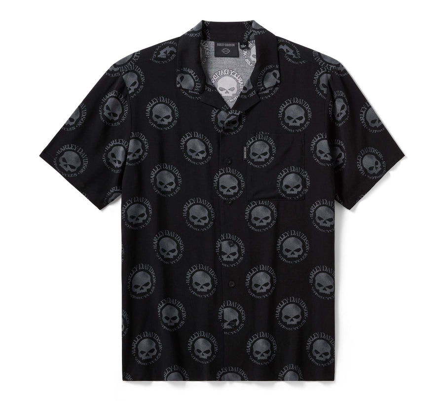 Men's Willie G Skull Aloha Shirt