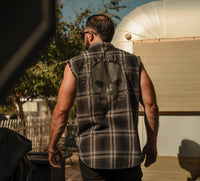 Men's Willie G Skull Reflective Plaid Blowout