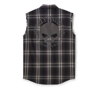 Men's Willie G Skull Reflective Plaid Blowout