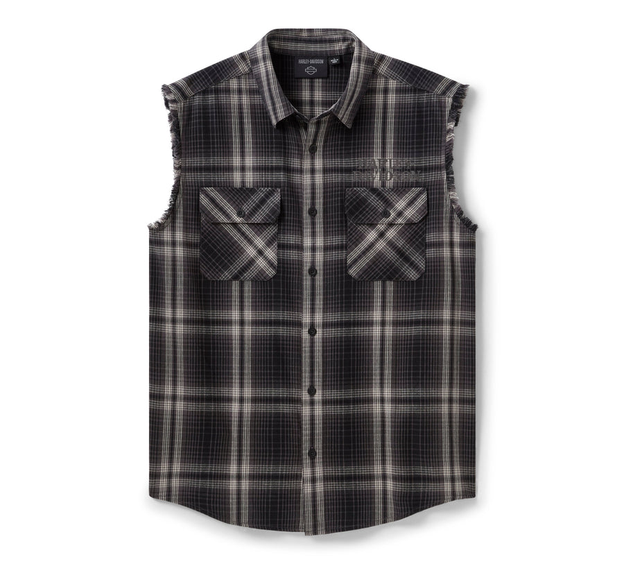 Men's Willie G Skull Reflective Plaid Blowout