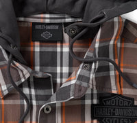 Men's Vintage Long Sleeve Hooded Shirt