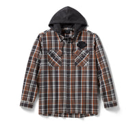 Men's Vintage Long Sleeve Hooded Shirt