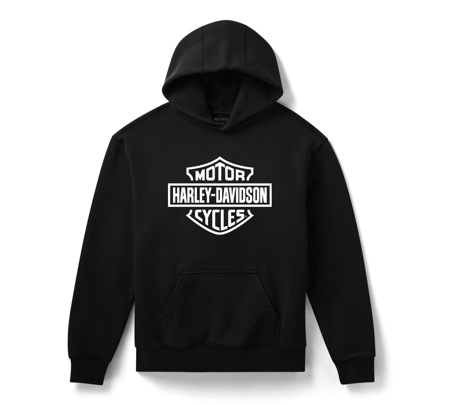 Men's H-D Standard Bar & Shield Pullover Hoodie - Harley Black