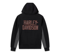 Men's H-D Essential Full Zip Hoodie - Colorblock - Harley Black & Asphalt