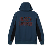 Men's H-D Essential Full Zip Hoodie - Colorblock - Midnight & Harley Black