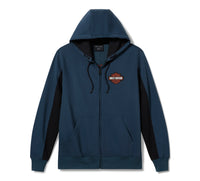 Men's H-D Essential Full Zip Hoodie - Colorblock - Midnight & Harley Black