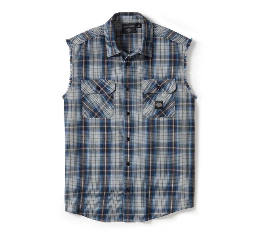 Men's V-Twin Equipped Plaid Blowout - Plaid - Ghost Gray & EnsignBlue