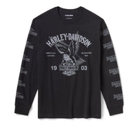 Men's H-D American Classic Eagle Long Sleeve Graphic Tee - Harley Black