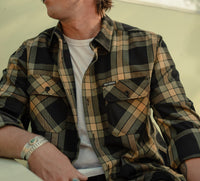 Men's H-D Standard Long Sleeve Plaid Shirt - Chicory & Harley Black