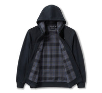 Men's Plaid Lined Zip Hoodie - Harley Black