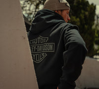 Men's Plaid Lined Zip Hoodie - Harley Black