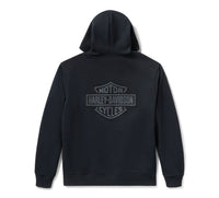Men's Plaid Lined Zip Hoodie - Harley Black