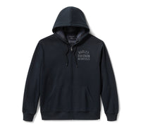 Men's Plaid Lined Zip Hoodie - Harley Black