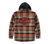 Men's Bar & Shield Hooded Shirt Jacket