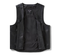 Men's Willie G Skull Reflective Leather Vest