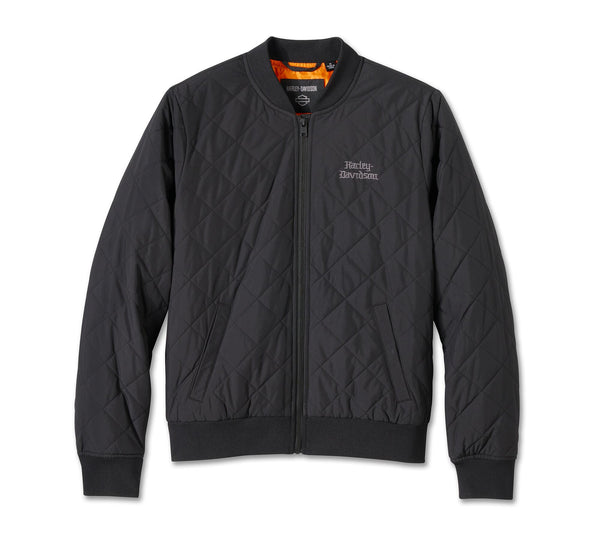 Women's Old English Rose Quilted Bomber